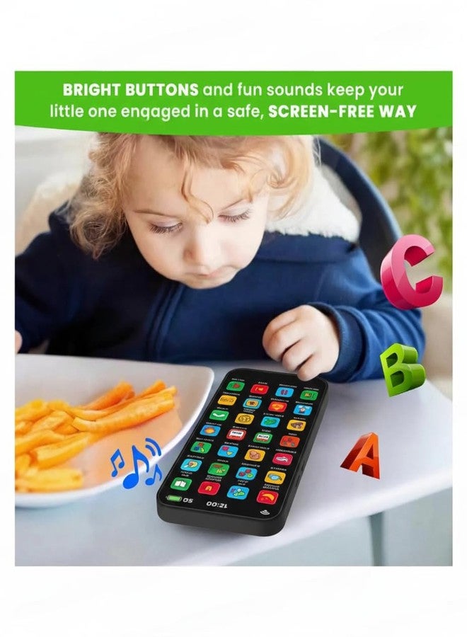 YUIOP - EduPhone Educational Type-C Rechargeable Musical Toy - 28 Functions Recording, Alphabet, Numbers, Varnmala, Animal Sounds, Nursery Rhymes in English & Hindi (Black (Space Kid Theme)) - Image 5